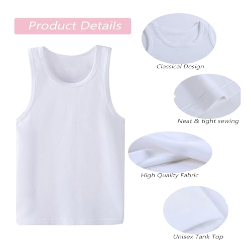 2-8 Years Little Girls Solid Colors Soft Camisole Undershirts 4 Pack Kids Comfort Breathable Tank Tops3