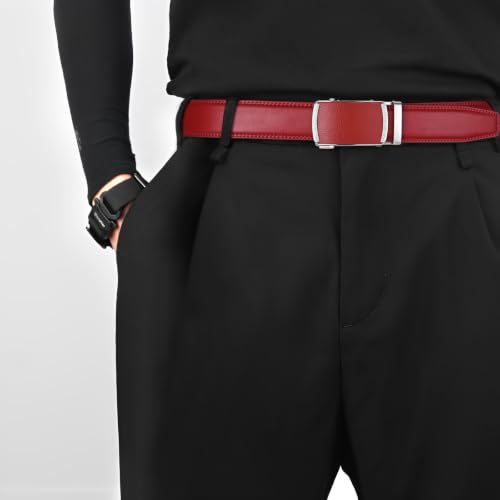Image of Men's Belt, Ratchet Dress Casual Belt with Adjustable Automatic Buckle Trim to Fit