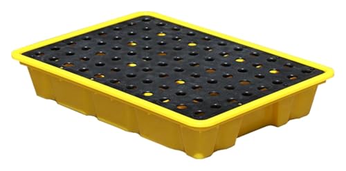 Plates-formes de déversement anti-fuite haute rétention avec grilles amovibles pour entrepôts