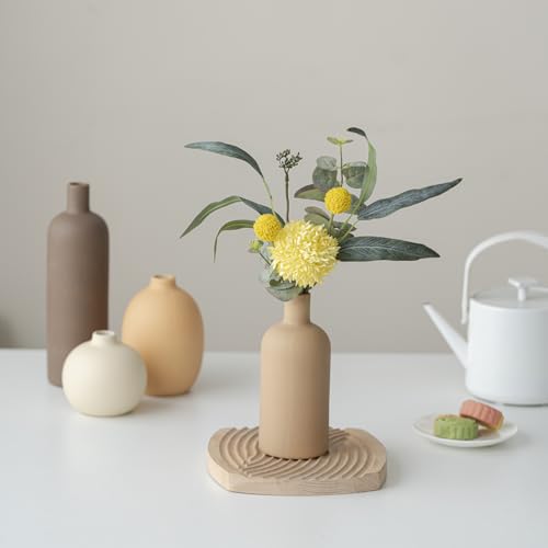 Jarrones de cerámica estilo nórdico juego de 4 piezas para decoración mesa boho 8