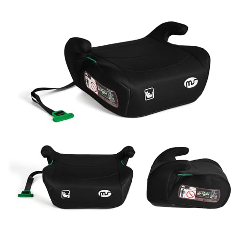 MS BabyWorld – Booster Alzador I-Size para coche SIN Isofix con guía de cinturón | Grupo 3 | 125-150 cm | Silla coche segura y cómoda