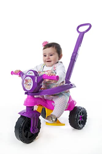 Kendy, Triciclo Infantil, Kemotoca BABY DOG ROSA, com Haste