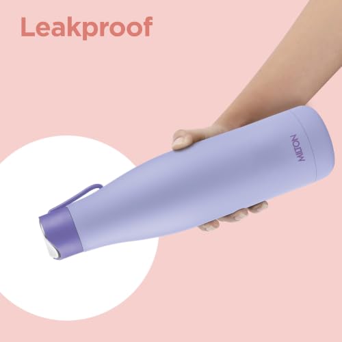 Image of Milton Fame 600 ISI Certified Thermosteel Water Bottle 500 ml | Double Wall Vacuum Insulated Flask | 24 Hr Hot & Cold | Leakproof Lid | Ideal for Home, Office, Gym, Travel - Matt Purple