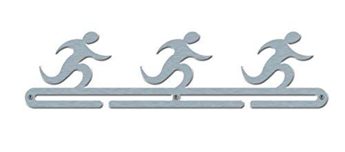 Espositore Per Medaglie In Acciaio Inox The Runners Wall, 3 Livelli, Capacità 30-36 Medaglie, Prodotto Nel Regno Unito