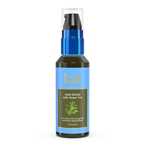 Blue Nectar Anti-Frizz Plant-Based Biotin Serum for Stronger, Frizz-Free Hair