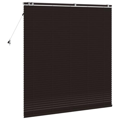Persiana de madera marrón oscuro contra miradas: protección visual de 160x160 cm 5