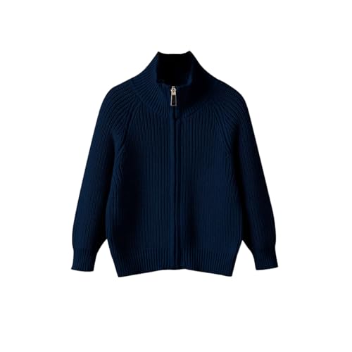 Kids Half Zip Ribbed Sweater Knit Lightweight Mock Neck Pullovers Long Sleeve Crochet Chunky Warm Soft Outwears