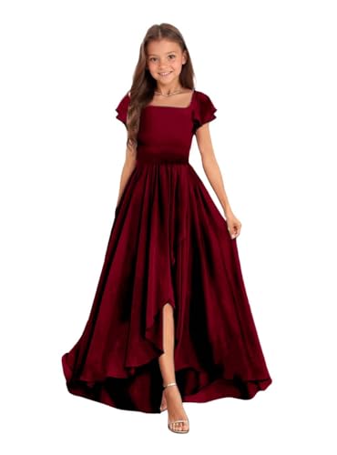 Junior Bridesmaid Dress Chiffon A-Line Floor-Length