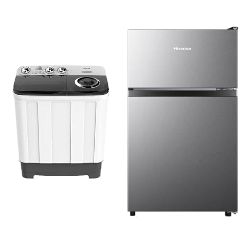 Lista de lavadora hisense 11kg al mejor precio. 39 Hisense WSA1102PCN Lavadora Semiautomática Doble Tina 11 Kg, Blanco/Gris + Hisense Refrigerador RT31D6AGX1 3.3 Pies Extra Grande con Congelador Superior 4 Estrellas