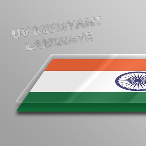 Image of World Country Flag Decal Stickers - Two Pack - for Cars Windows Bumpers Laptops Tablets Tumblers Cups Walls (India)