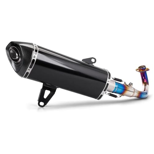 Schalldämpfer Motorrad-Auspuff Für Yamaha XMAX300 Xmax X-MAX 300 2017–2024, Auspuffanlage, Krümmer, Verbindungsrohr, Schalldämpfer Auspuffrohr Motorrad Auspuff Rohr(Schwarz)