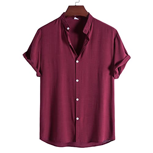 Chemise hawaïenne funky rouge lie de vin idéale pour vos soirées plage et soirées d'été