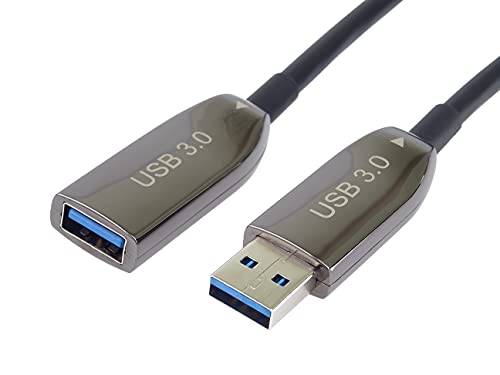 PremiumCord 7m USB 3.0 Optical Extension Cable, Fibre Optic, SuperSpeed 5 Gbit/s, Black, AOC, Type A Female to Male, 9Pin - Image 3