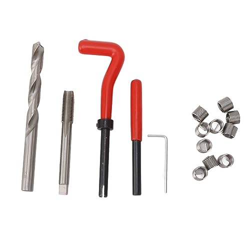 Tgoon M10 x1 . 25 Thread Repair Kit , Thread Repair Tool Kit Bent Handle Easy To Use Carbon Steel M10 x1 . 25 Uniform Force High Hardness for Home