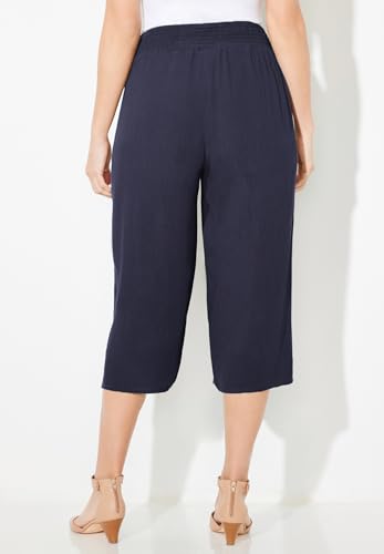 Catherines Women's Plus Size Gauze Pull-On Capri2
