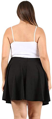 Image of FRAULEIN Midi Skirts Plus Size Pull on Closure Above Knee Length Flared and Trendy