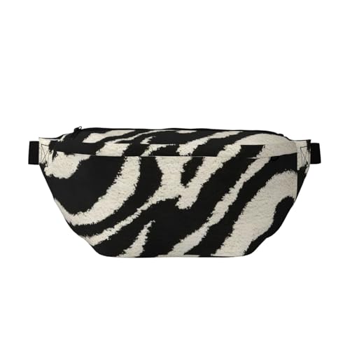 Sac banane de course stable et ajustable à imprimé zèbre sauvage