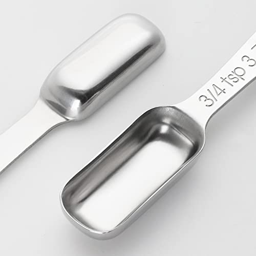 Measuring Spoons Set Of 7 Stainless Steel Heavy Duty Measure Spoon For Measuring Dry And Liquid Ingredients Fits In Spice Jar #TOP2
