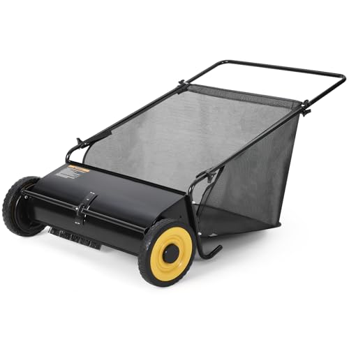 GAOMON 26-Inch Push Lawn Sweeper, Grass, Lawn and Leaf Cleanup