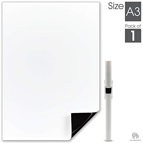 A3 Borrado En Seco Blanco Magnético Pizarra blanca Tablero De Notas Imán NEVERA Póster notas Flexible grande el nevera TIENDA DE IMANES