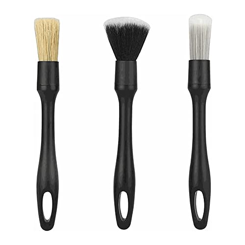 洗車ブラシ ディテールブラシ ホイール エンブレム ブラシ 筆タイプ ソフト ミディアム ハード 3本セット Jinmoioy 清掃 掃除 車 カー用品 パーツクリーニングブラシ 部品ブラシ ホイールブラシ