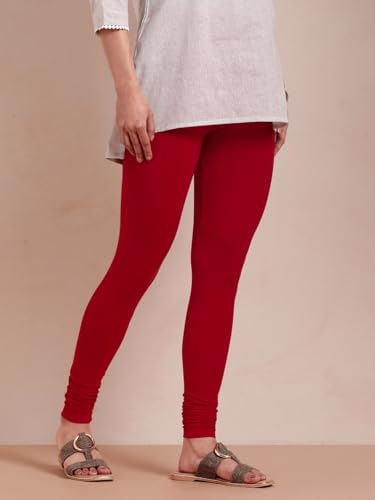 Image of TWIN BIRDS Tailored Cut and Classic Fit Super Stretchable Elastane Fabric Churidar Leggings for Women