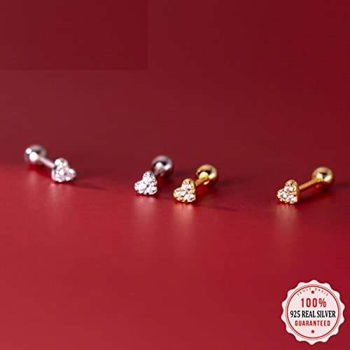 Vis anti-perte pour boucles d'oreilles argent 925 mini cœur romantique