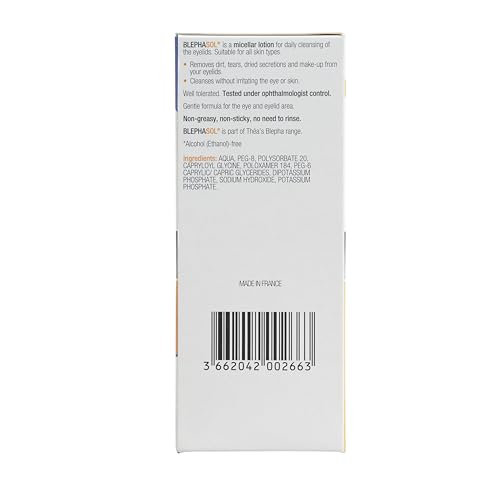 Blephasol Duo 100ml Eyelid Cleansing Micellar Lotion with 100 Cotton Pads for Daily Eyes Care | Preservatives Free | Suitable for Contact Lens Wearers