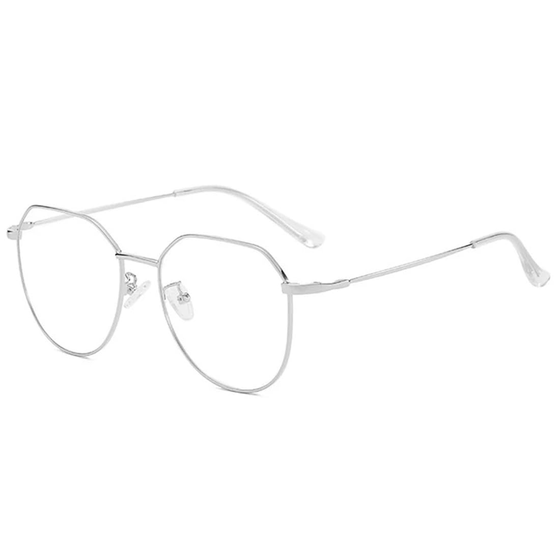 KFUGMAQN Fashion Myopia Glasses - Men's & Women's (Silver, -350 Diopters)