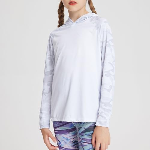 Hotfiary Boys Girls Swim Rash Guard Long Sleeve Swim Shirt Hoodie UPF 50+ Sun Protection Swimming Tee Tops for 3-13 Years3