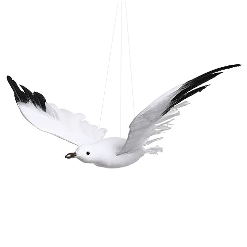LIFKICH 4 Piezas De Adornos Colgantes con Forma De Gaviota Modelo De Decoración Realista De Gaviota para Fiestas Bodas Y Decoración del Hogar.