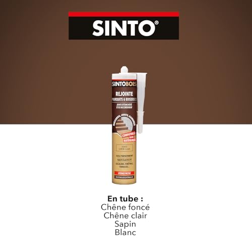 Mastic Multi-Matériaux SINTO Chêne Clair Haute Adhérence sans Odeur pour Isolation Parfaite