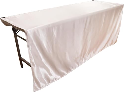のれん工房 テーブルクロス 防炎 サテン 無地 光沢 業務用 正方形 長方形 店舗用 飲食店 レストラン カフェ 展示会 140×180cm ホワイト 21363