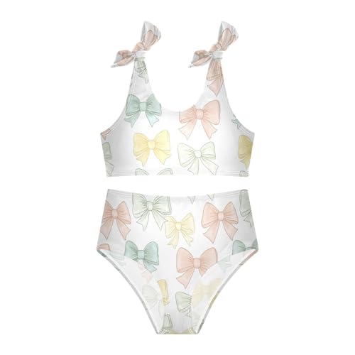 Wusikd Cute Bows Girls Swimsuits Two Piece Swimwear Bikini Set for for Girls Size 3T3