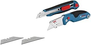 Bosch Professional: 2-częściowy zestaw noży (nóż uniwersalny i profesjonalny nóż introligatorski, zapasowe ostrza, blister)
