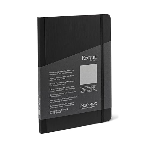 Taccuino Ecoqua Plus A5 blank noir pour dessin et notes