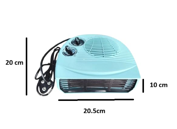 Heating machine | Forced Air Heater 2000 Watts (Horizontal green two dials fan heater) | PACK OF 1 (2) 1