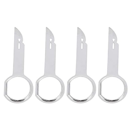 TOOGOO Juego de Herramientas de Mano 4pzs Herramienta de eliminacion de Radio Estereo del Coche 4 Llaves para Audi para Ford para Volkswagen Accesorios del Coche