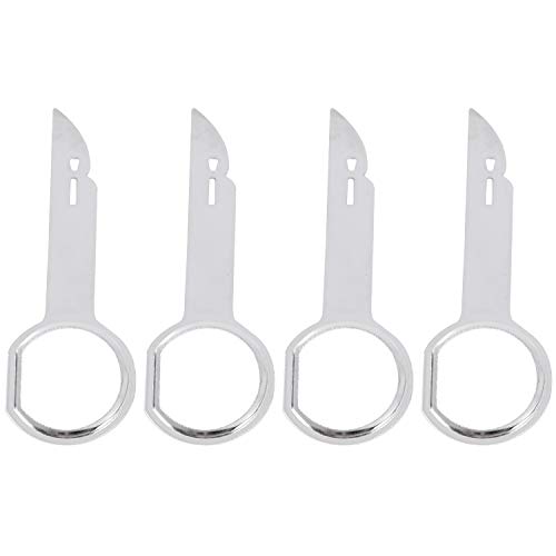 TOOGOO Juego de Herramientas de Mano 4pzs Herramienta de eliminacion de Radio Estereo del Coche 4 Llaves para Audi para Ford para Volkswagen Accesorios del Coche