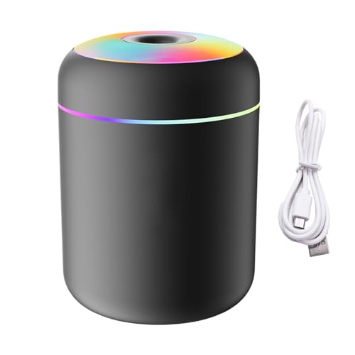 Humidificador de Habitación,Ambientador con Luz y Alimentación USB - 180mL Humidificador para Habitaciones Grandes | Para Guardería Sala de Estar Oficina y Casa Humidificador de Habitación,Ambientador con Luz y Alimentación USB - 180mL Humidificador para Habitaciones Grandes | Para Guardería Sala de Estar Oficina y Casa