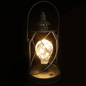 Happyyami Retro Schreibtischlampe Laternenstil LED
