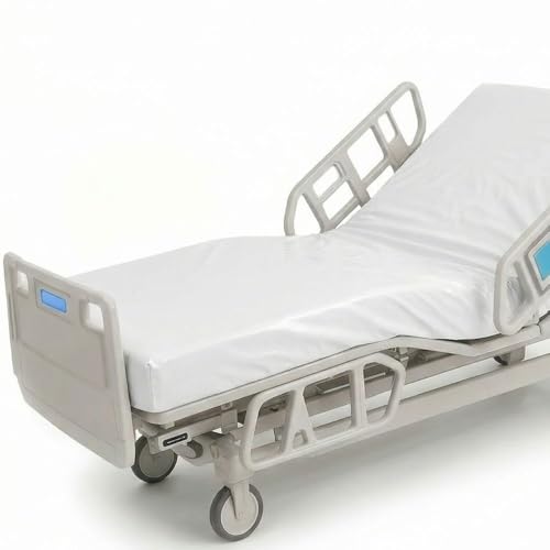 BLISSFORD Plastic Hospital Bed Mattress Protector - Heavy Duty Fitted Vinyl - Mattress Cover Rubber Sheets for Bedwetting Adult or Child 100% Waterproof Sheets for 36 x 80 Bed