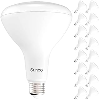 Sunco Lighting 16 Pack BR40 LED Light Bulbs, Indoor Flood Light, Dimmable, 5000K Daylight, 100W Equivalent 17W, 1400 LM, E26 Base, Recessed Can Light, High Lumen, Flicker-Free - UL & Energy Star