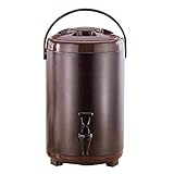 Wasserspender, Heißwasserspender aus Edelstahl 304, Isolierfassbehälter mit Wasserhahn und klappbarem Ständer, Getränkespender für Glühwein für Cafeteria-Partyveranstaltungen