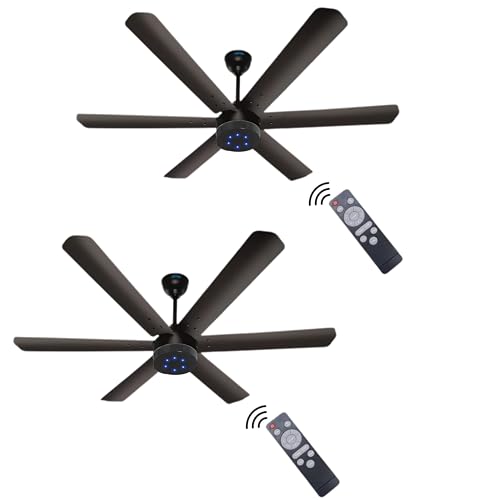 Image of XUGA Jovian F6B Premium Smart 1200mm, BEE 5-star BLDC fan,6 Blade,Remote Ceiling fan for Home, 100% Copper Motor,Energy Saving, High Air Delivery, Aesthetic LED Light (Pack of 2)(5 Year Warranty)