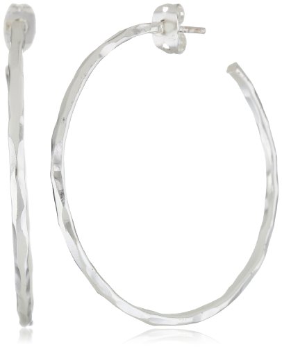 Argento Vivo Sterling Silver Hammered Hoop Earrings