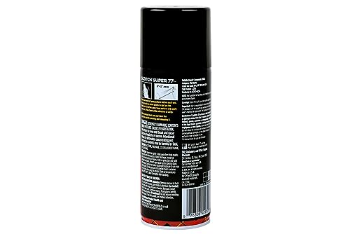 Scotch Super 77 Multipurpose Adhesive Spray, Bonds to Fabric, Cardboard, Plastic, Metal, Wood, Felt, and More, 10.7 Ounces (7716) - 4 Pack