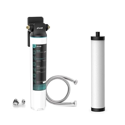 Frizzlife SW20 Under Sink Water Filter System, NSF/ANSI 53&42 Certified, 0.5 Micron Reduces 99.99% Lead, Chlorine, Bad Taste & Odor, Direct Connect Water Filter, With PLC20 Replace Filter