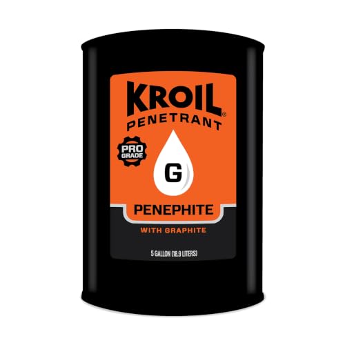 Kroil Penetrant Penephite with Graphite - High-Temperature Penetrating Lubricant for Seized Parts &amp; Machinery - Rust Penetrant &amp; Corrosion Protection Oil - Liquid - 5 gal (PH051)