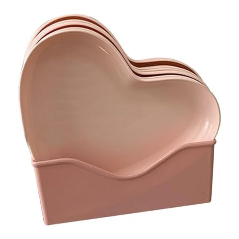 5Pcs Heart Shaped Snack Serving Dishes Cover